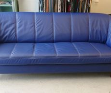 Dux soffa, naturgarvad oxhud, möbelläder, läder på en dux soffa